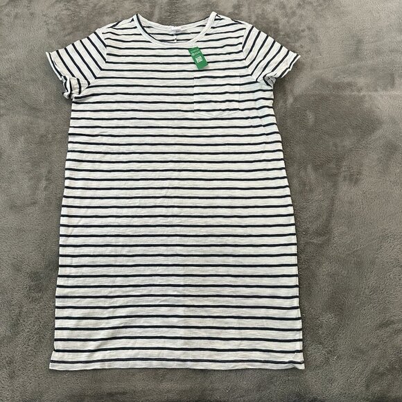 GAP Dresses & Skirts - NWT Gap 100% Cotton Tee Shirt Dress MEDIUM Navy White Nautical Stripe